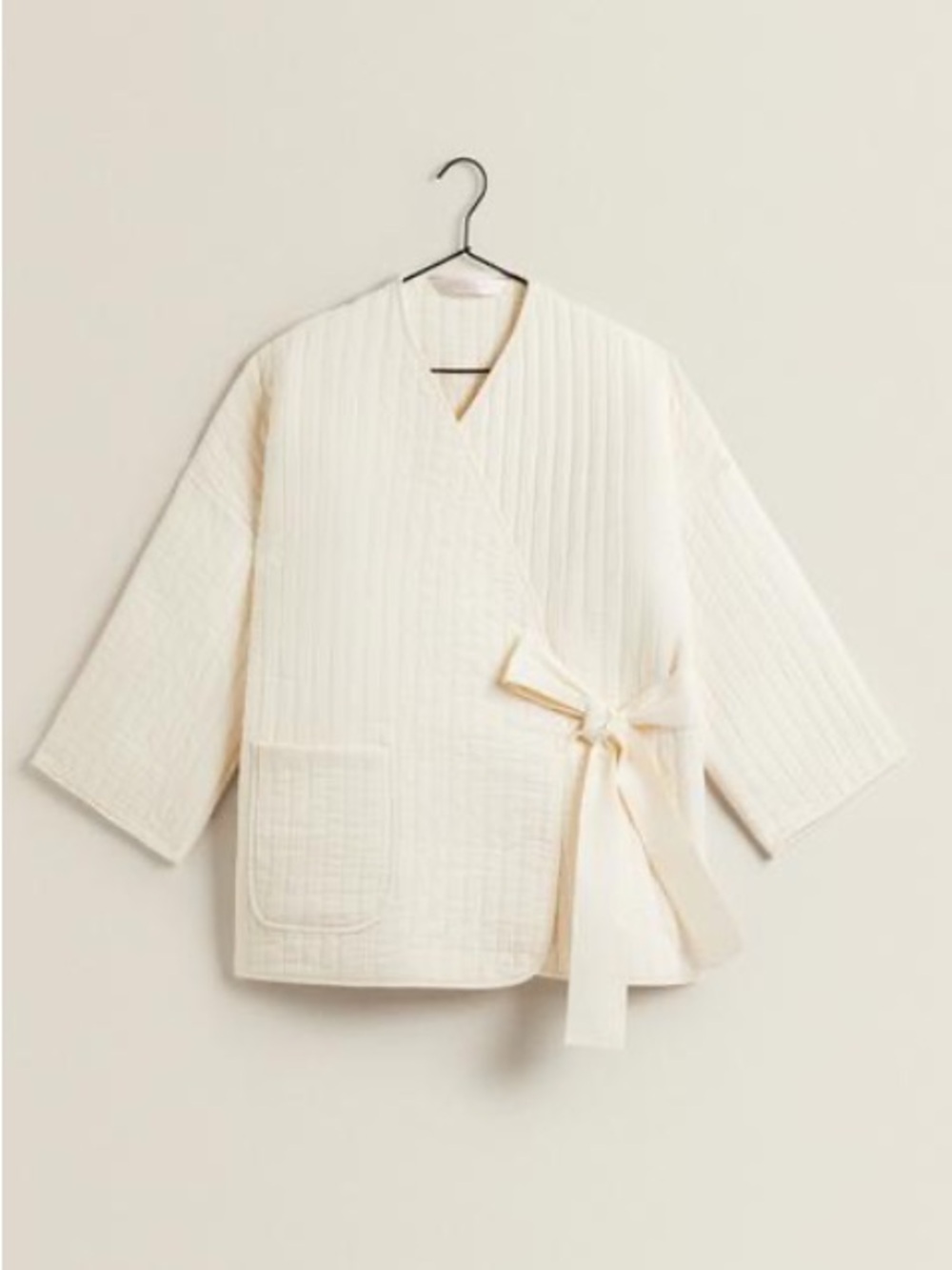 ZARA home white cream kimono robe jacket blouse sweater NEW Bloggers favorites